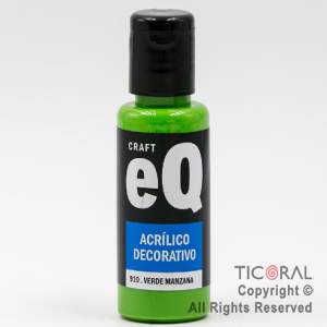 ACRIL.DECOR.EQ 910 VERDE MANZANA 50ML X 6 UNIDADES